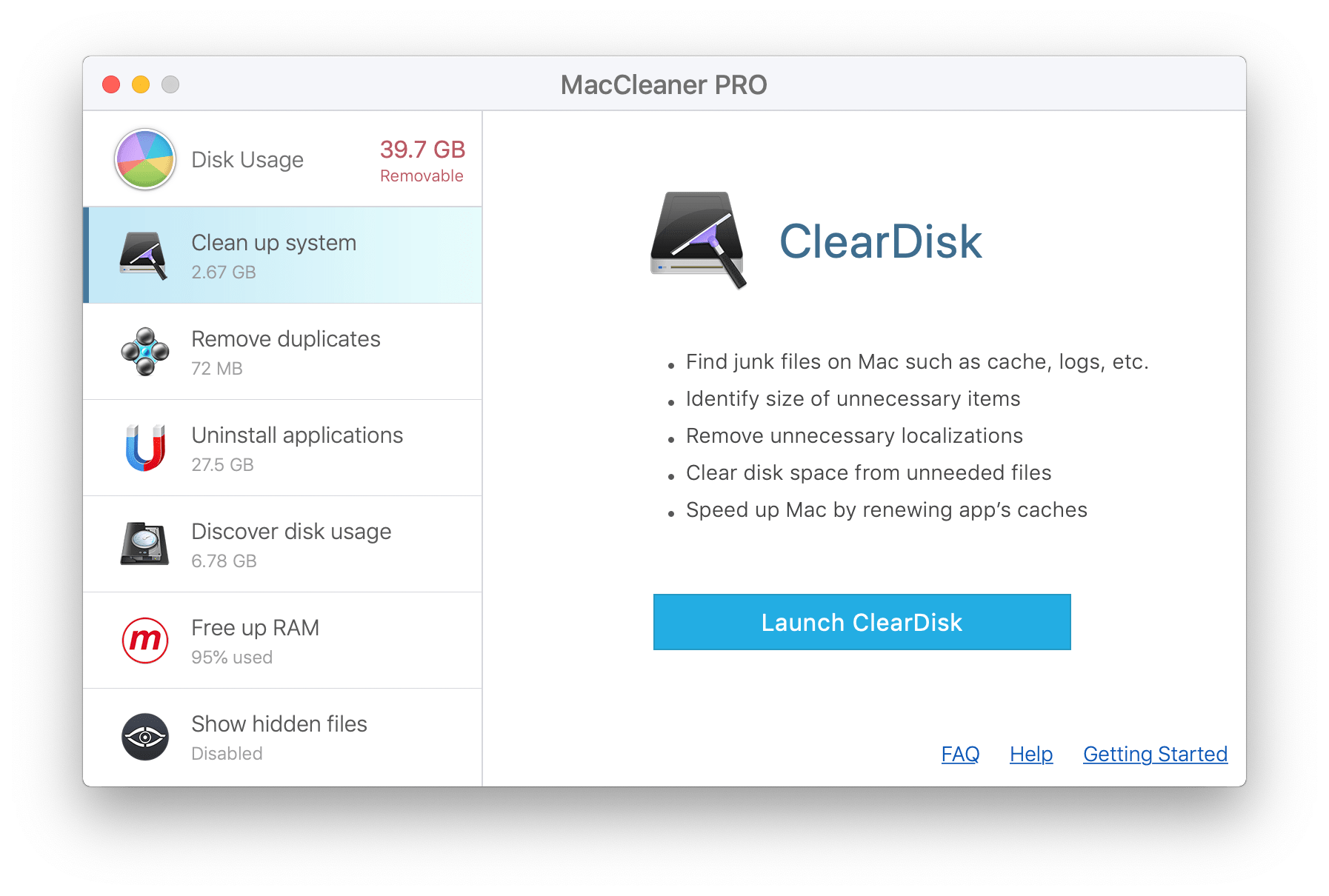 Clear junk files software mac free